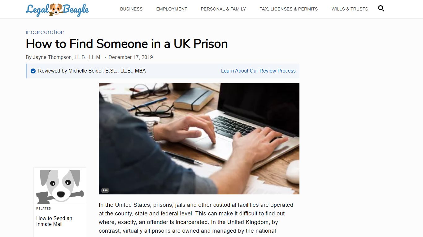 How to Find Someone in a UK Prison | Legal Beagle